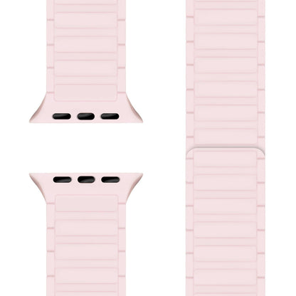 NALIA Nexus Magnet Armband kompatibel mit Apple Watch Armband Series Ultra/SE 10 9 8 7 6 5 4 3 2 1, 42/44/45/46/49mm, Silikon Loop mit Rillendesign, Sportarmband
