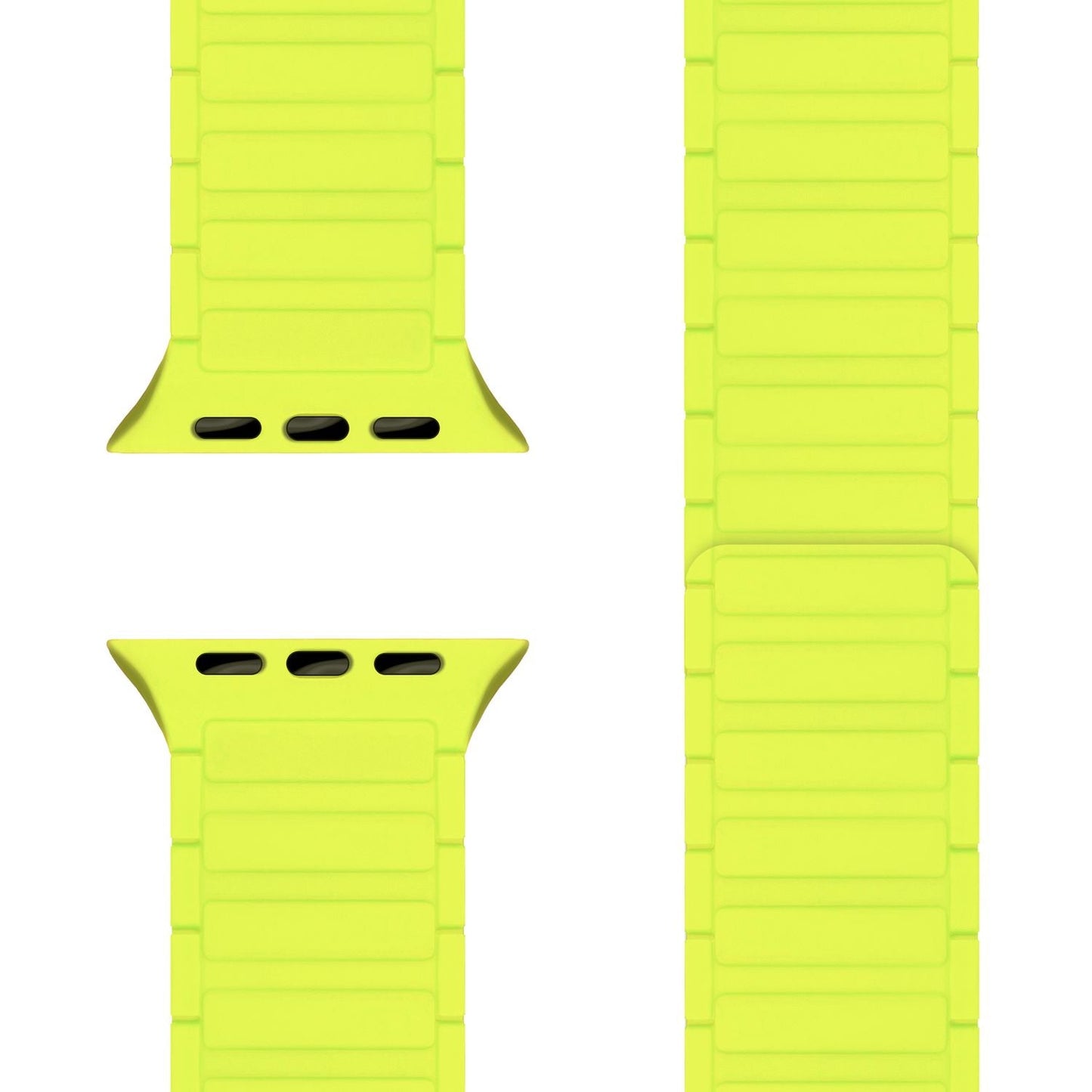 NALIA Nexus Magnet Armband kompatibel mit Apple Watch Armband Series Ultra/SE 10 9 8 7 6 5 4 3 2 1, 42/44/45/46/49mm, Silikon Loop mit Rillendesign, Sportarmband