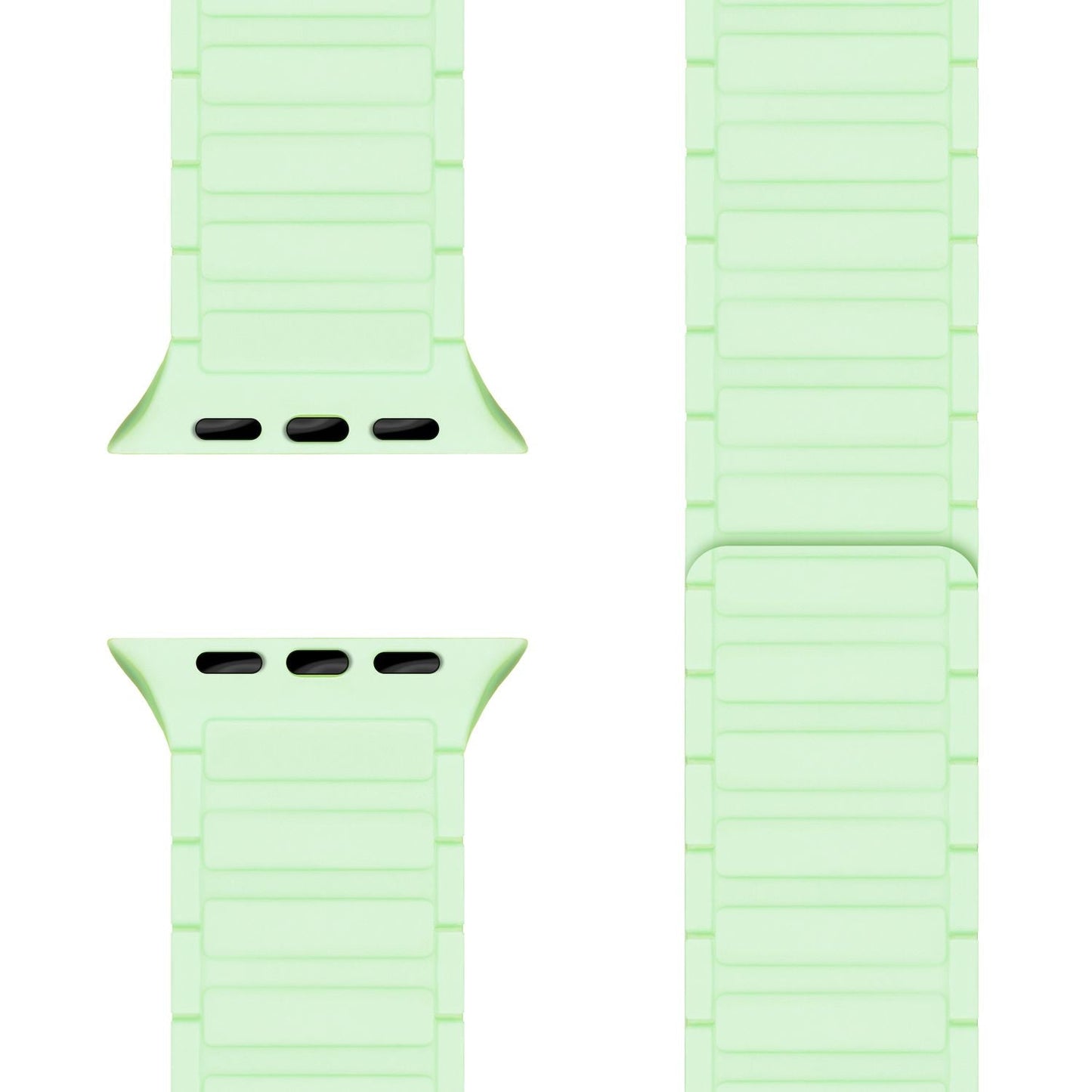 NALIA Nexus Magnet Armband kompatibel mit Apple Watch Armband Series Ultra/SE 10 9 8 7 6 5 4 3 2 1, 42/44/45/46/49mm, Silikon Loop mit Rillendesign, Sportarmband