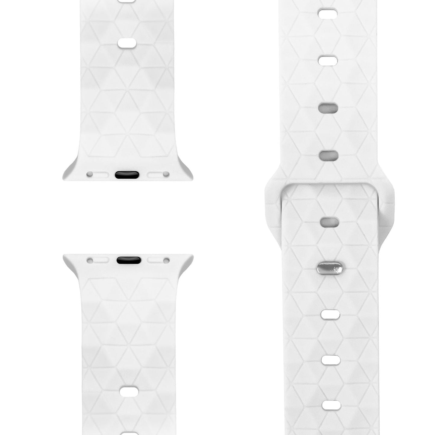 NALIA Hexion Armband kompatibel mit Apple Watch Armband Series SE/iWatch 10 9 8 7 6 5 4 3 2 1, 38/40/41/42mm, Silikon Loop mit Hexagon Design, Sportarmband Steck-Pin-Verschluss
