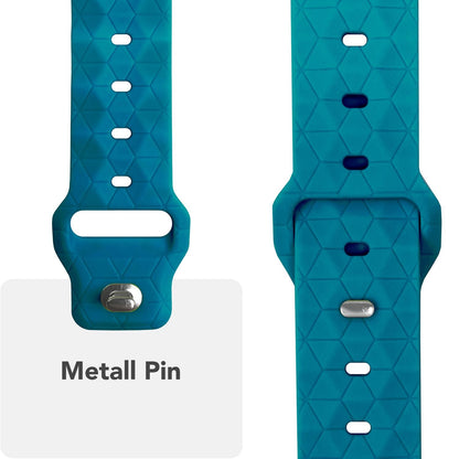 NALIA Hexion Armband kompatibel mit Apple Watch Armband Series SE/iWatch 10 9 8 7 6 5 4 3 2 1, 38/40/41/42mm, Silikon Loop mit Hexagon Design, Sportarmband Steck-Pin-Verschluss