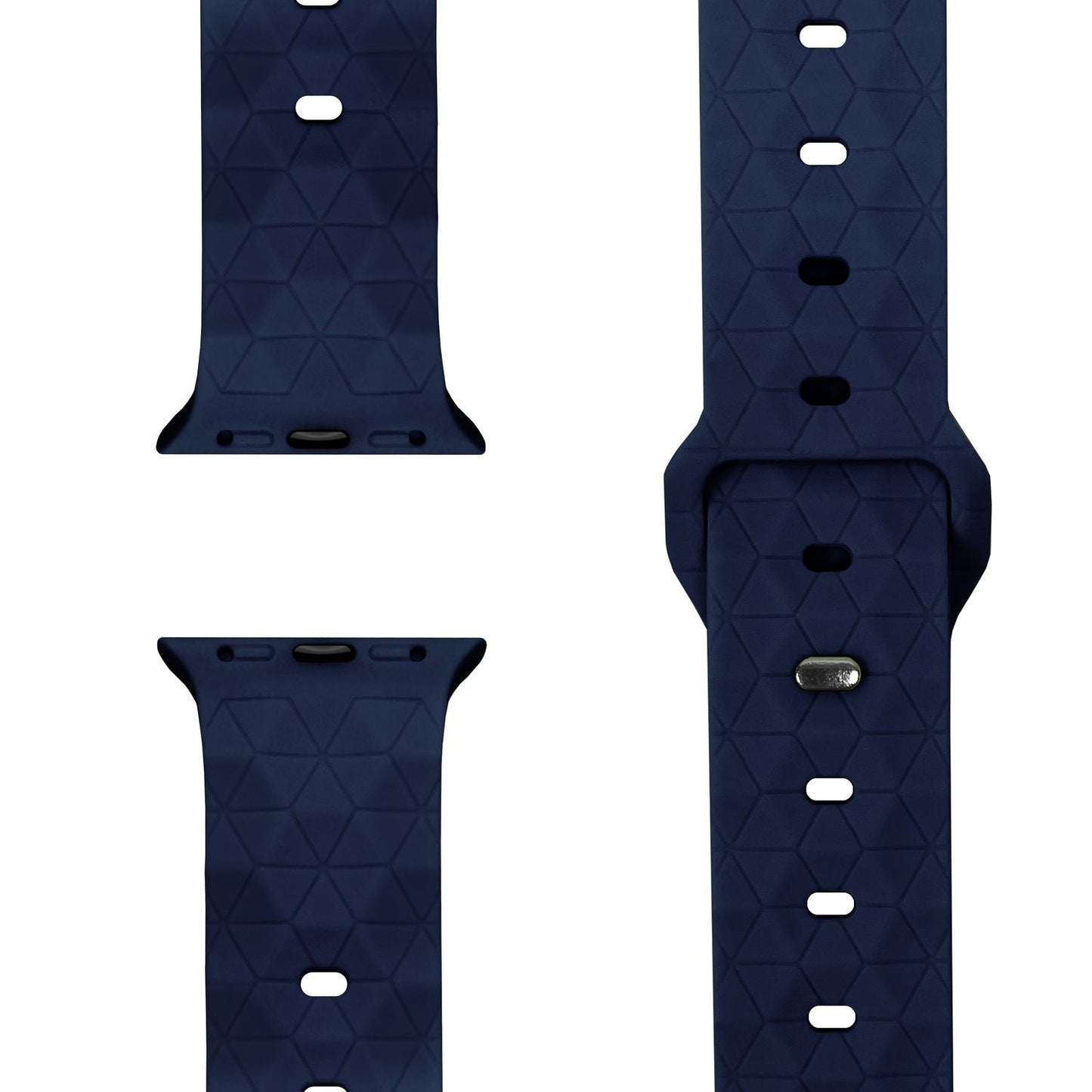 NALIA Hexion Armband kompatibel mit Apple Watch Armband Series SE/iWatch 10 9 8 7 6 5 4 3 2 1, 38/40/41/42mm, Silikon Loop mit Hexagon Design, Sportarmband Steck-Pin-Verschluss