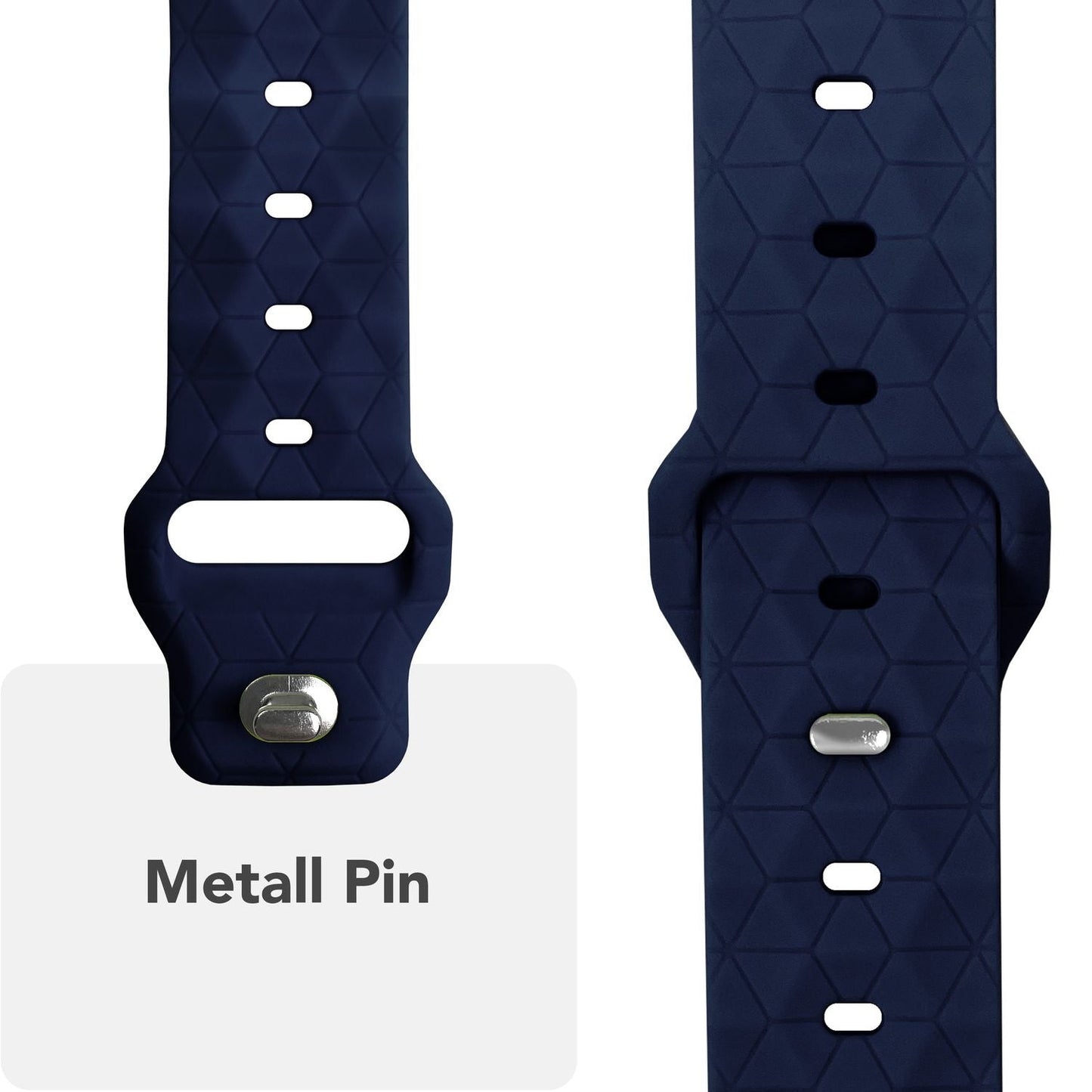 NALIA Hexion Armband kompatibel mit Apple Watch Armband Series SE/iWatch 10 9 8 7 6 5 4 3 2 1, 38/40/41/42mm, Silikon Loop mit Hexagon Design, Sportarmband Steck-Pin-Verschluss
