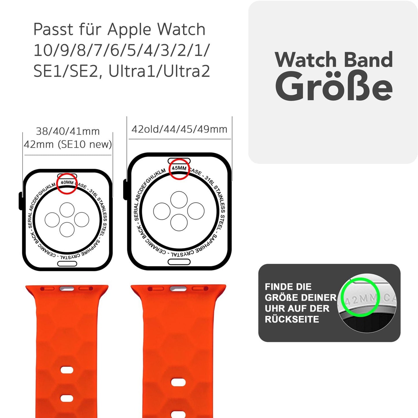 NALIA Hexion Armband kompatibel mit Apple Watch Armband Series SE/iWatch 10 9 8 7 6 5 4 3 2 1, 38/40/41/42mm, Silikon Loop mit Hexagon Design, Sportarmband Steck-Pin-Verschluss