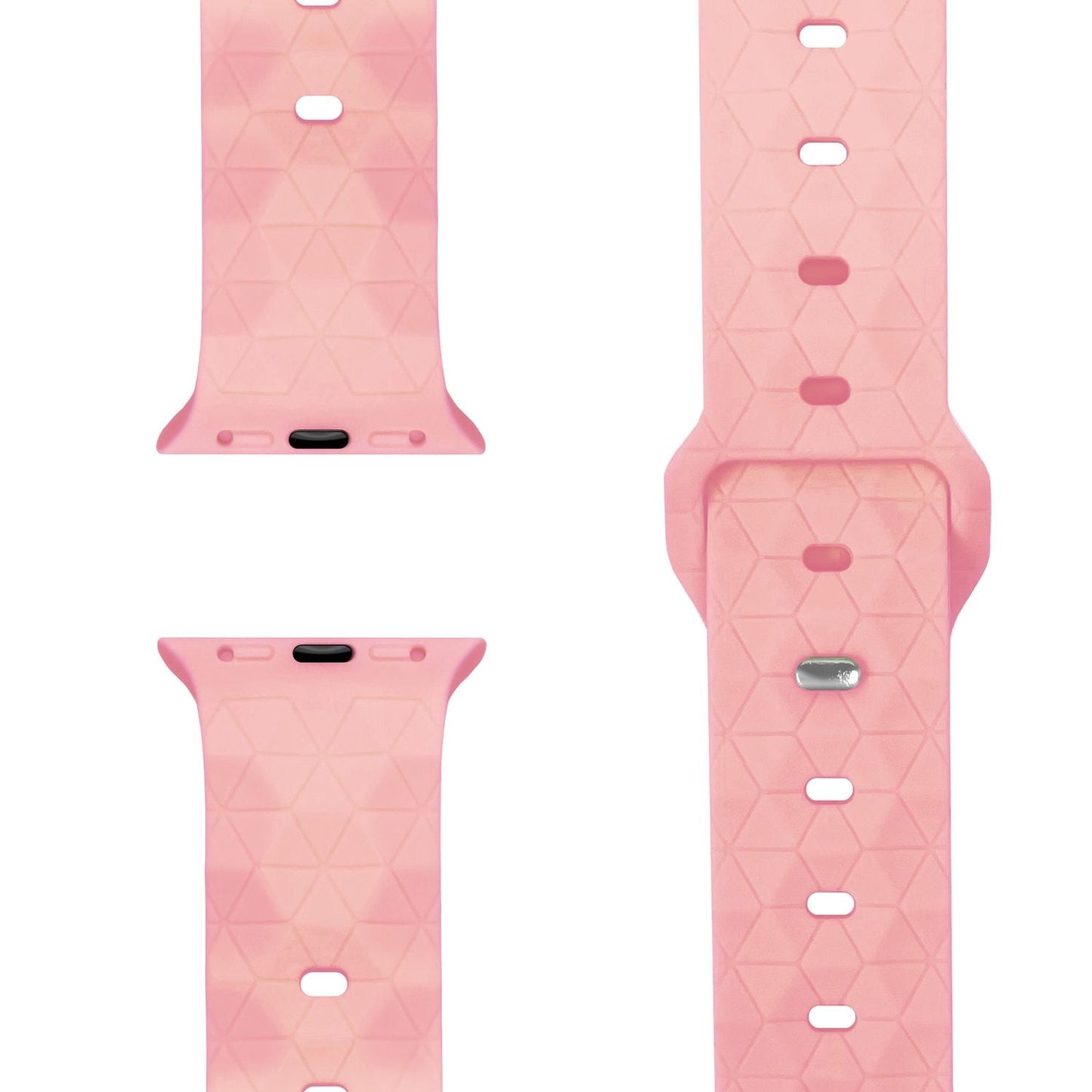 NALIA Hexion Armband kompatibel mit Apple Watch Armband Series SE/iWatch 10 9 8 7 6 5 4 3 2 1, 38/40/41/42mm, Silikon Loop mit Hexagon Design, Sportarmband Steck-Pin-Verschluss