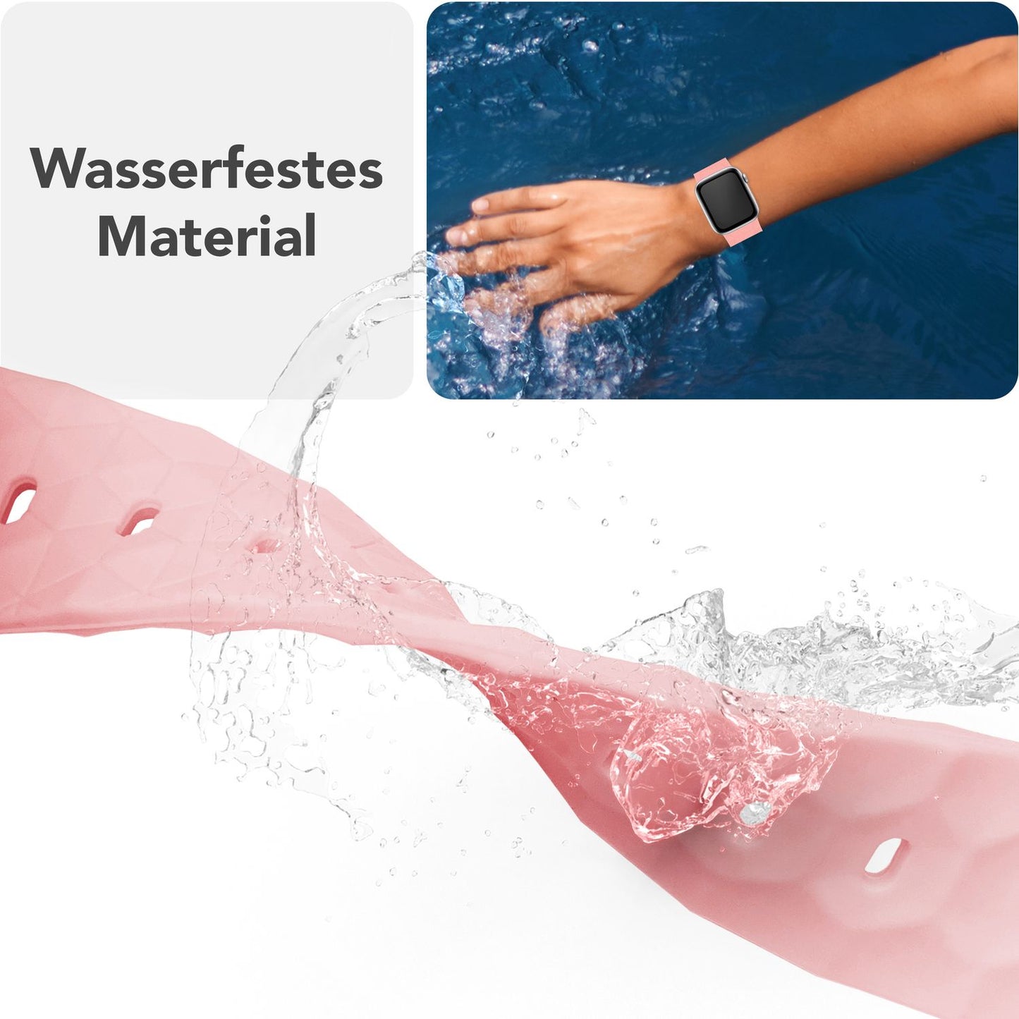 NALIA Hexion Armband kompatibel mit Apple Watch Armband Series SE/iWatch 10 9 8 7 6 5 4 3 2 1, 38/40/41/42mm, Silikon Loop mit Hexagon Design, Sportarmband Steck-Pin-Verschluss