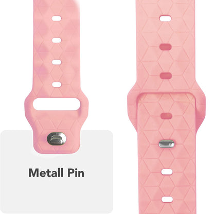 NALIA Hexion Armband kompatibel mit Apple Watch Armband Series SE/iWatch 10 9 8 7 6 5 4 3 2 1, 38/40/41/42mm, Silikon Loop mit Hexagon Design, Sportarmband Steck-Pin-Verschluss