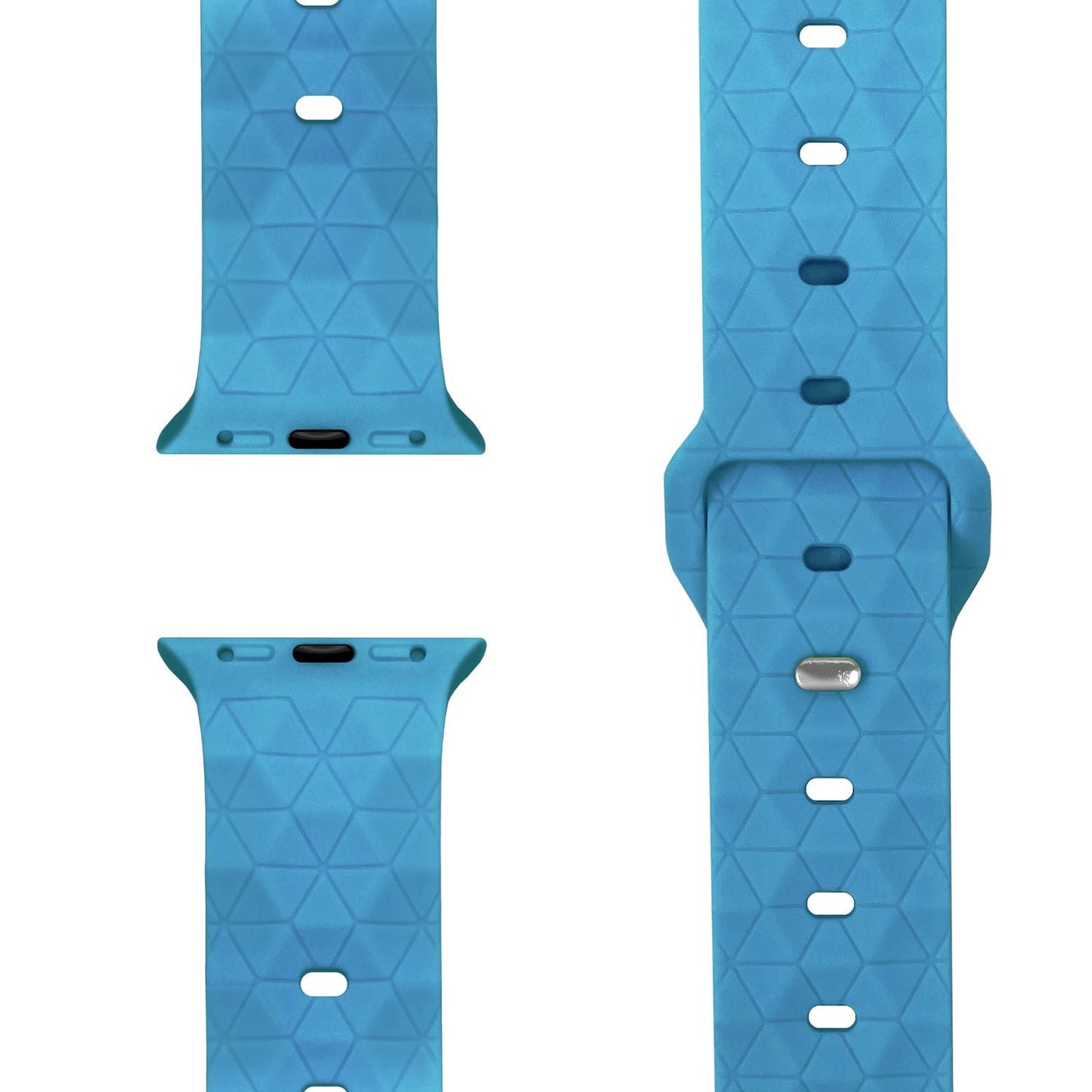 NALIA Hexion Armband kompatibel mit Apple Watch Armband Series SE/iWatch 10 9 8 7 6 5 4 3 2 1, 38/40/41/42mm, Silikon Loop mit Hexagon Design, Sportarmband Steck-Pin-Verschluss