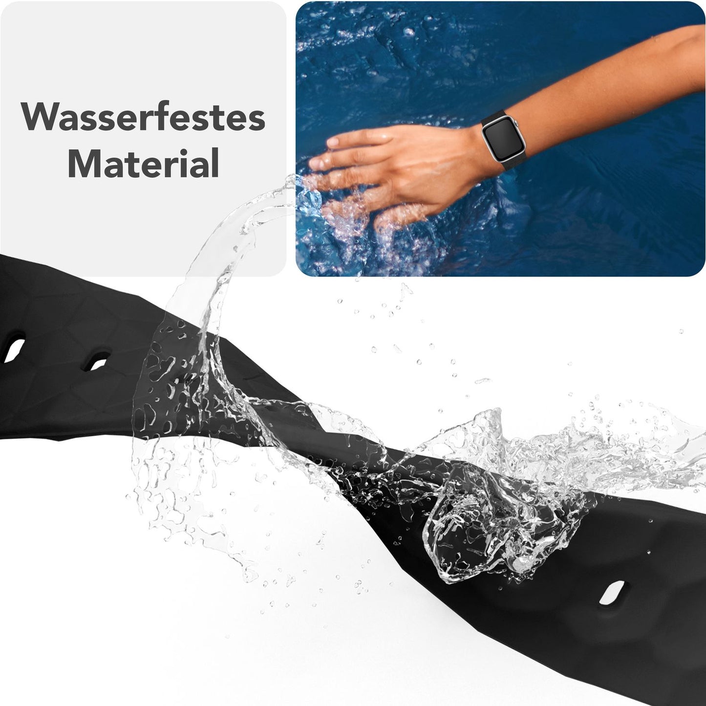 NALIA Hexion Armband kompatibel mit Apple Watch Armband Series SE/iWatch 10 9 8 7 6 5 4 3 2 1, 38/40/41/42mm, Silikon Loop mit Hexagon Design, Sportarmband Steck-Pin-Verschluss
