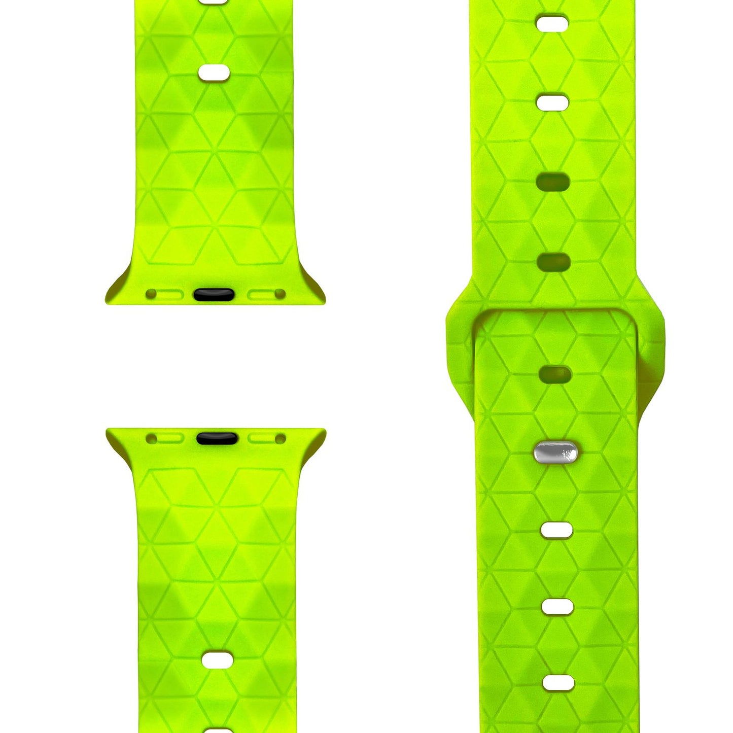 NALIA Hexion Armband kompatibel mit Apple Watch Armband Series SE/iWatch 10 9 8 7 6 5 4 3 2 1, 38/40/41/42mm, Silikon Loop mit Hexagon Design, Sportarmband Steck-Pin-Verschluss