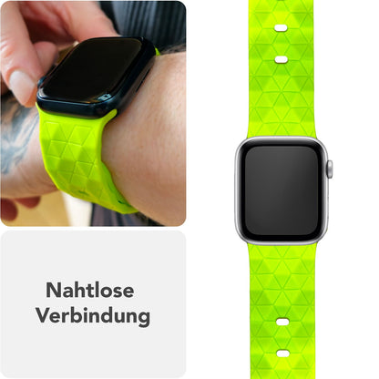NALIA Hexion Armband kompatibel mit Apple Watch Armband Series SE/iWatch 10 9 8 7 6 5 4 3 2 1, 38/40/41/42mm, Silikon Loop mit Hexagon Design, Sportarmband Steck-Pin-Verschluss