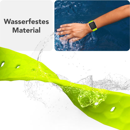 NALIA Hexion Armband kompatibel mit Apple Watch Armband Series SE/iWatch 10 9 8 7 6 5 4 3 2 1, 38/40/41/42mm, Silikon Loop mit Hexagon Design, Sportarmband Steck-Pin-Verschluss