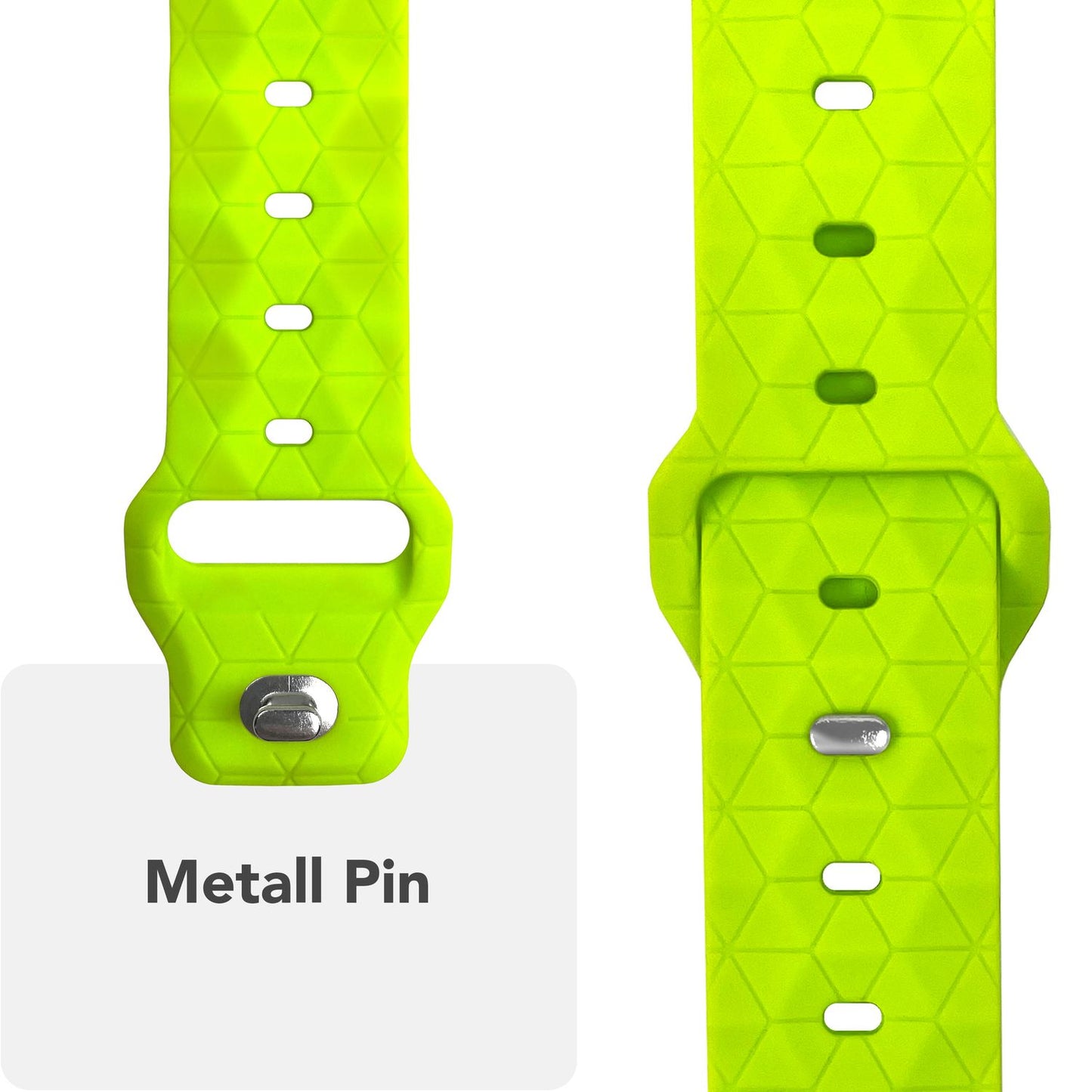 NALIA Hexion Armband kompatibel mit Apple Watch Armband Series SE/iWatch 10 9 8 7 6 5 4 3 2 1, 38/40/41/42mm, Silikon Loop mit Hexagon Design, Sportarmband Steck-Pin-Verschluss