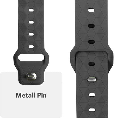 NALIA Hexion Armband kompatibel mit Apple Watch Armband Series SE/iWatch 10 9 8 7 6 5 4 3 2 1, 38/40/41/42mm, Silikon Loop mit Hexagon Design, Sportarmband Steck-Pin-Verschluss