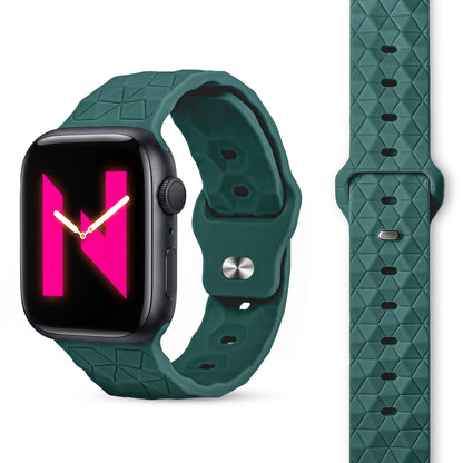 NALIA Hexion Armband kompatibel mit Apple Watch Armband Series SE/iWatch 10 9 8 7 6 5 4 3 2 1, 38/40/41/42mm, Silikon Loop mit Hexagon Design, Sportarmband Steck-Pin-Verschluss