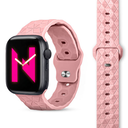 NALIA Hexion Armband kompatibel mit Apple Watch Armband Series SE/iWatch 10 9 8 7 6 5 4 3 2 1, 38/40/41/42mm, Silikon Loop mit Hexagon Design, Sportarmband Steck-Pin-Verschluss