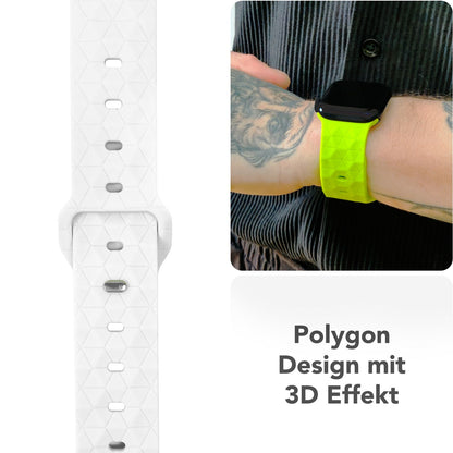 NALIA Hexion Silikon Armband kompatibel mit Apple Watch Armband iWatch Series Ultra/SE 10 9 8 7 6 5 4 3 2 1, 42/44/45/46/49mm, Watch Silikonband Sportarmband mit Steck-Pin