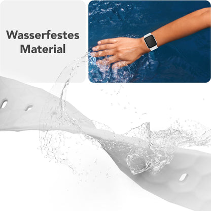 NALIA Hexion Silikon Armband kompatibel mit Apple Watch Armband iWatch Series Ultra/SE 10 9 8 7 6 5 4 3 2 1, 42/44/45/46/49mm, Watch Silikonband Sportarmband mit Steck-Pin
