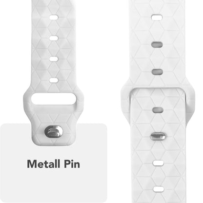 NALIA Hexion Silikon Armband kompatibel mit Apple Watch Armband iWatch Series Ultra/SE 10 9 8 7 6 5 4 3 2 1, 42/44/45/46/49mm, Watch Silikonband Sportarmband mit Steck-Pin