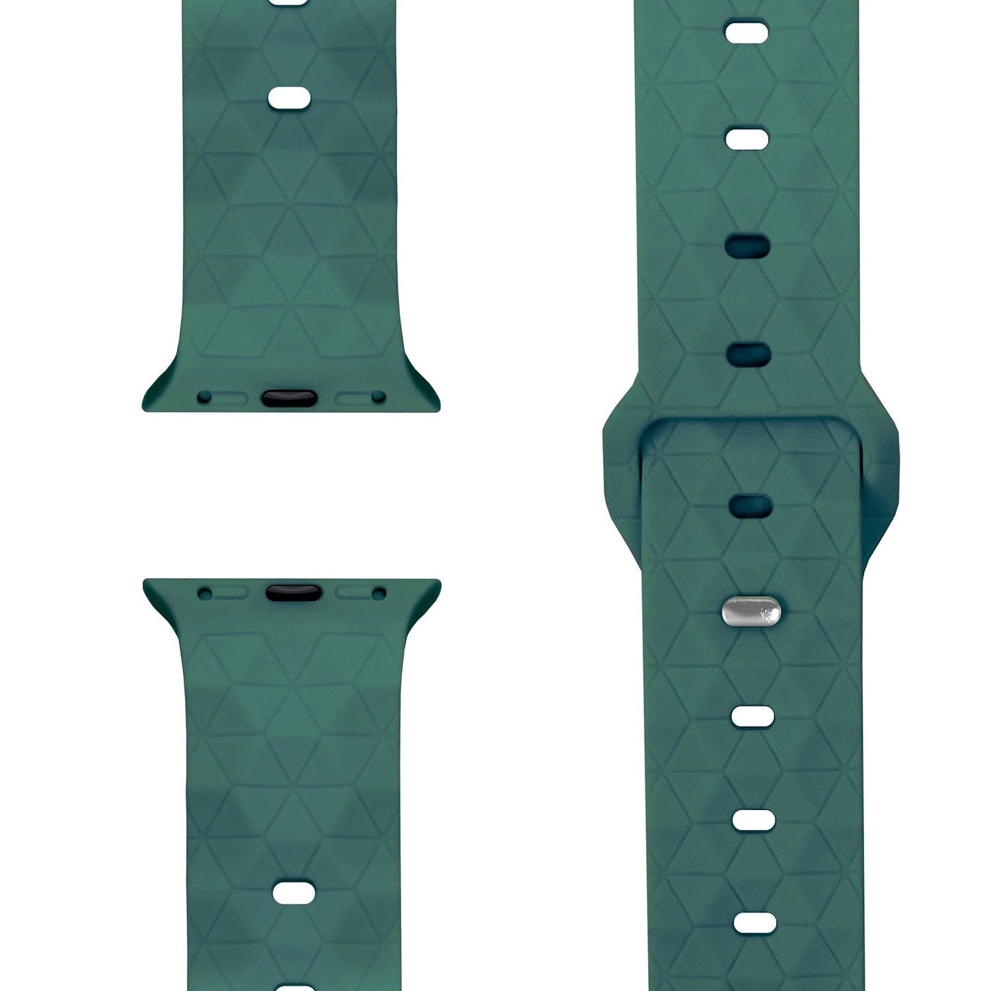 NALIA Hexion Silikon Armband kompatibel mit Apple Watch Armband iWatch Series Ultra/SE 10 9 8 7 6 5 4 3 2 1, 42/44/45/46/49mm, Watch Silikonband Sportarmband mit Steck-Pin