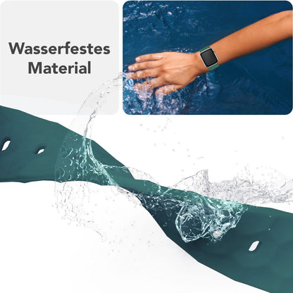 NALIA Hexion Silikon Armband kompatibel mit Apple Watch Armband iWatch Series Ultra/SE 10 9 8 7 6 5 4 3 2 1, 42/44/45/46/49mm, Watch Silikonband Sportarmband mit Steck-Pin