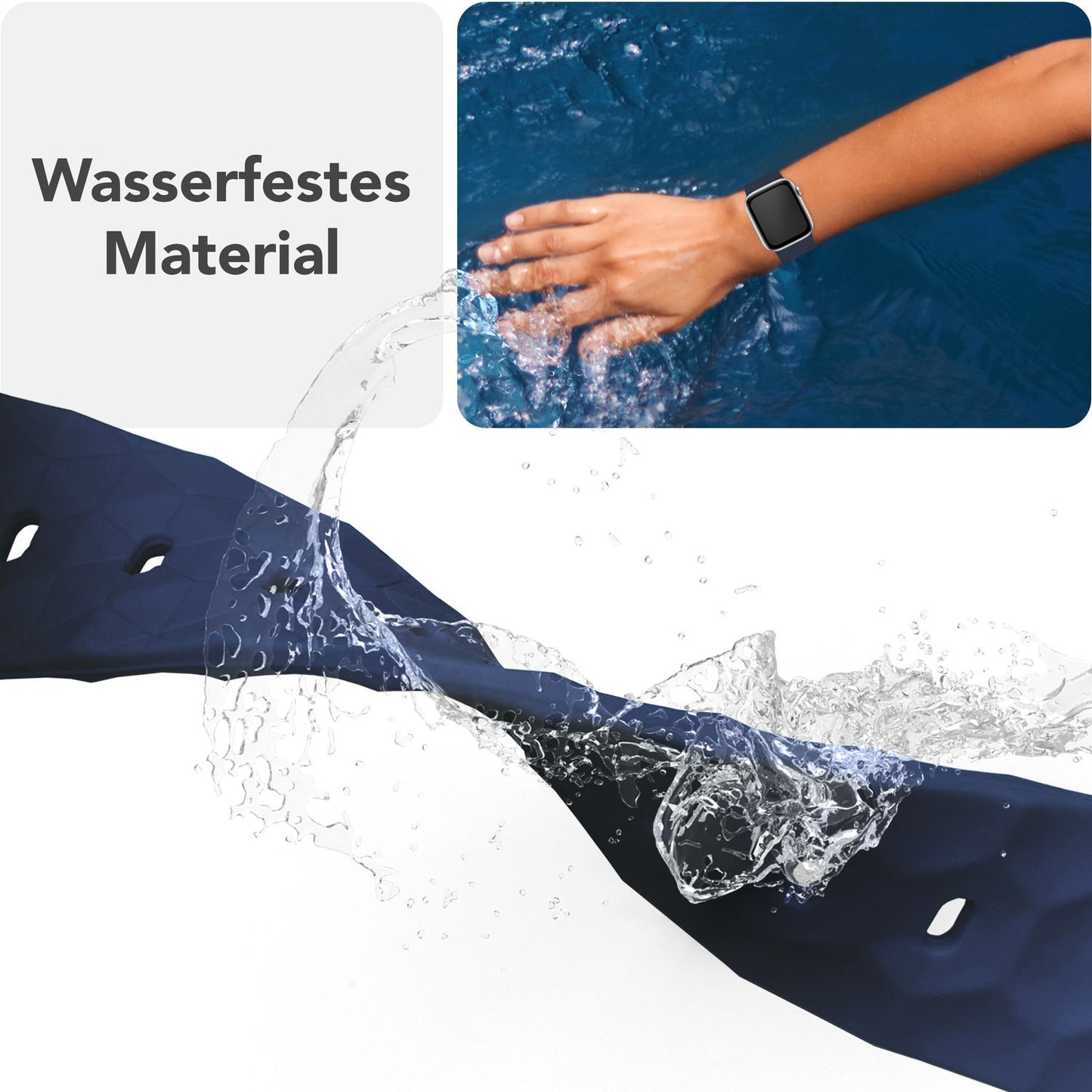 NALIA Hexion Silikon Armband kompatibel mit Apple Watch Armband iWatch Series Ultra/SE 10 9 8 7 6 5 4 3 2 1, 42/44/45/46/49mm, Watch Silikonband Sportarmband mit Steck-Pin