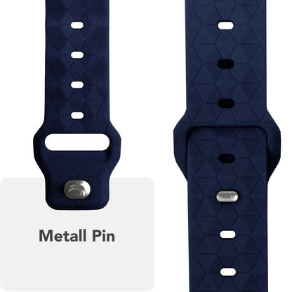 NALIA Hexion Silikon Armband kompatibel mit Apple Watch Armband iWatch Series Ultra/SE 10 9 8 7 6 5 4 3 2 1, 42/44/45/46/49mm, Watch Silikonband Sportarmband mit Steck-Pin