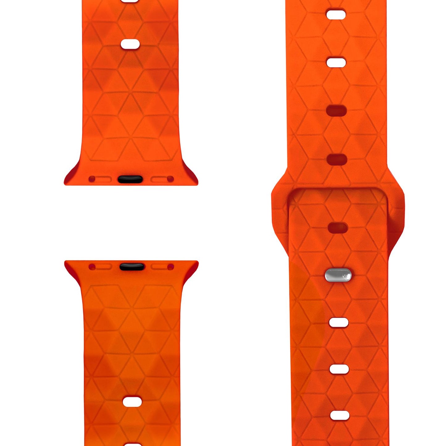 NALIA Hexion Silikon Armband kompatibel mit Apple Watch Armband iWatch Series Ultra/SE 10 9 8 7 6 5 4 3 2 1, 42/44/45/46/49mm, Watch Silikonband Sportarmband mit Steck-Pin