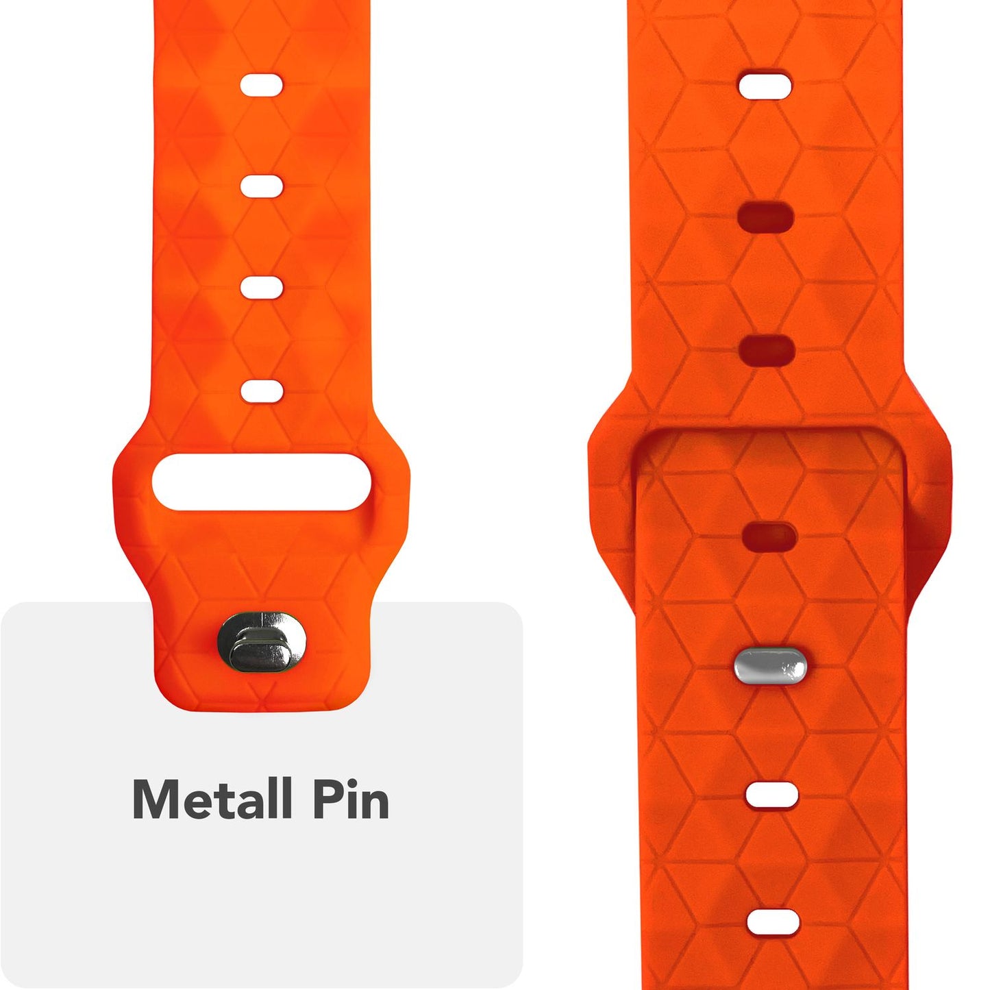 NALIA Hexion Silikon Armband kompatibel mit Apple Watch Armband iWatch Series Ultra/SE 10 9 8 7 6 5 4 3 2 1, 42/44/45/46/49mm, Watch Silikonband Sportarmband mit Steck-Pin