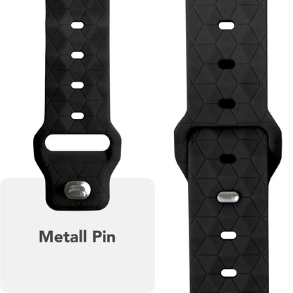 NALIA Hexion Silikon Armband kompatibel mit Apple Watch Armband iWatch Series Ultra/SE 10 9 8 7 6 5 4 3 2 1, 42/44/45/46/49mm, Watch Silikonband Sportarmband mit Steck-Pin