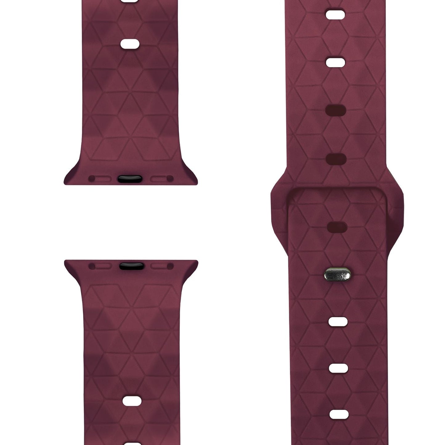 NALIA Hexion Silikon Armband kompatibel mit Apple Watch Armband iWatch Series Ultra/SE 10 9 8 7 6 5 4 3 2 1, 42/44/45/46/49mm, Watch Silikonband Sportarmband mit Steck-Pin