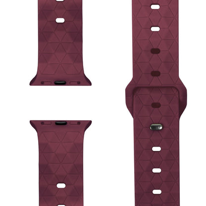 NALIA Hexion Silikon Armband kompatibel mit Apple Watch Armband iWatch Series Ultra/SE 10 9 8 7 6 5 4 3 2 1, 42/44/45/46/49mm, Watch Silikonband Sportarmband mit Steck-Pin