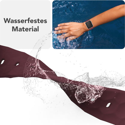 NALIA Hexion Silikon Armband kompatibel mit Apple Watch Armband iWatch Series Ultra/SE 10 9 8 7 6 5 4 3 2 1, 42/44/45/46/49mm, Watch Silikonband Sportarmband mit Steck-Pin