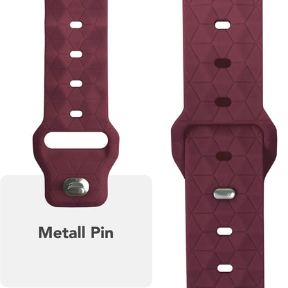 NALIA Hexion Silikon Armband kompatibel mit Apple Watch Armband iWatch Series Ultra/SE 10 9 8 7 6 5 4 3 2 1, 42/44/45/46/49mm, Watch Silikonband Sportarmband mit Steck-Pin