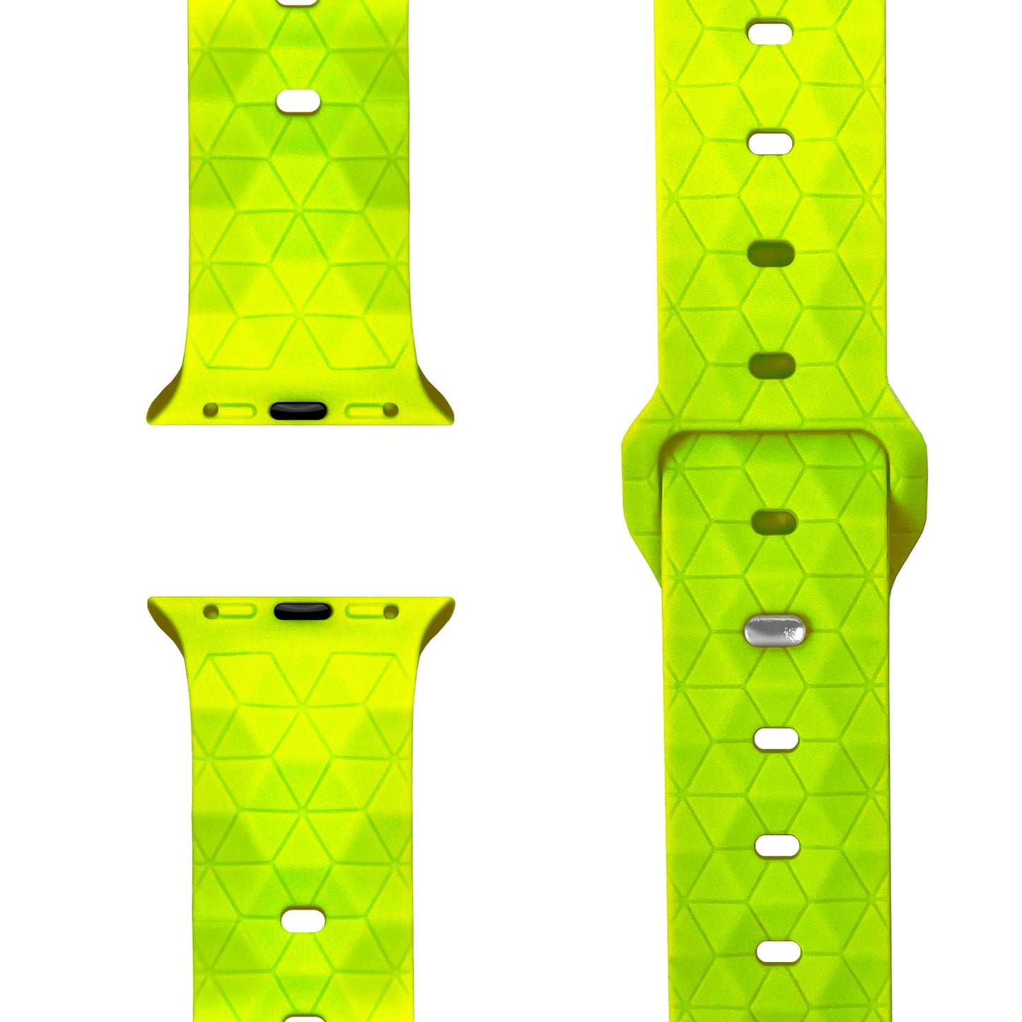 NALIA Hexion Silikon Armband kompatibel mit Apple Watch Armband iWatch Series Ultra/SE 10 9 8 7 6 5 4 3 2 1, 42/44/45/46/49mm, Watch Silikonband Sportarmband mit Steck-Pin
