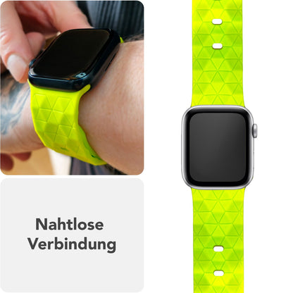NALIA Hexion Silikon Armband kompatibel mit Apple Watch Armband iWatch Series Ultra/SE 10 9 8 7 6 5 4 3 2 1, 42/44/45/46/49mm, Watch Silikonband Sportarmband mit Steck-Pin