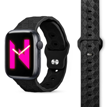 NALIA Hexion Silikon Armband kompatibel mit Apple Watch Armband iWatch Series Ultra/SE 10 9 8 7 6 5 4 3 2 1, 42/44/45/46/49mm, Watch Silikonband Sportarmband mit Steck-Pin