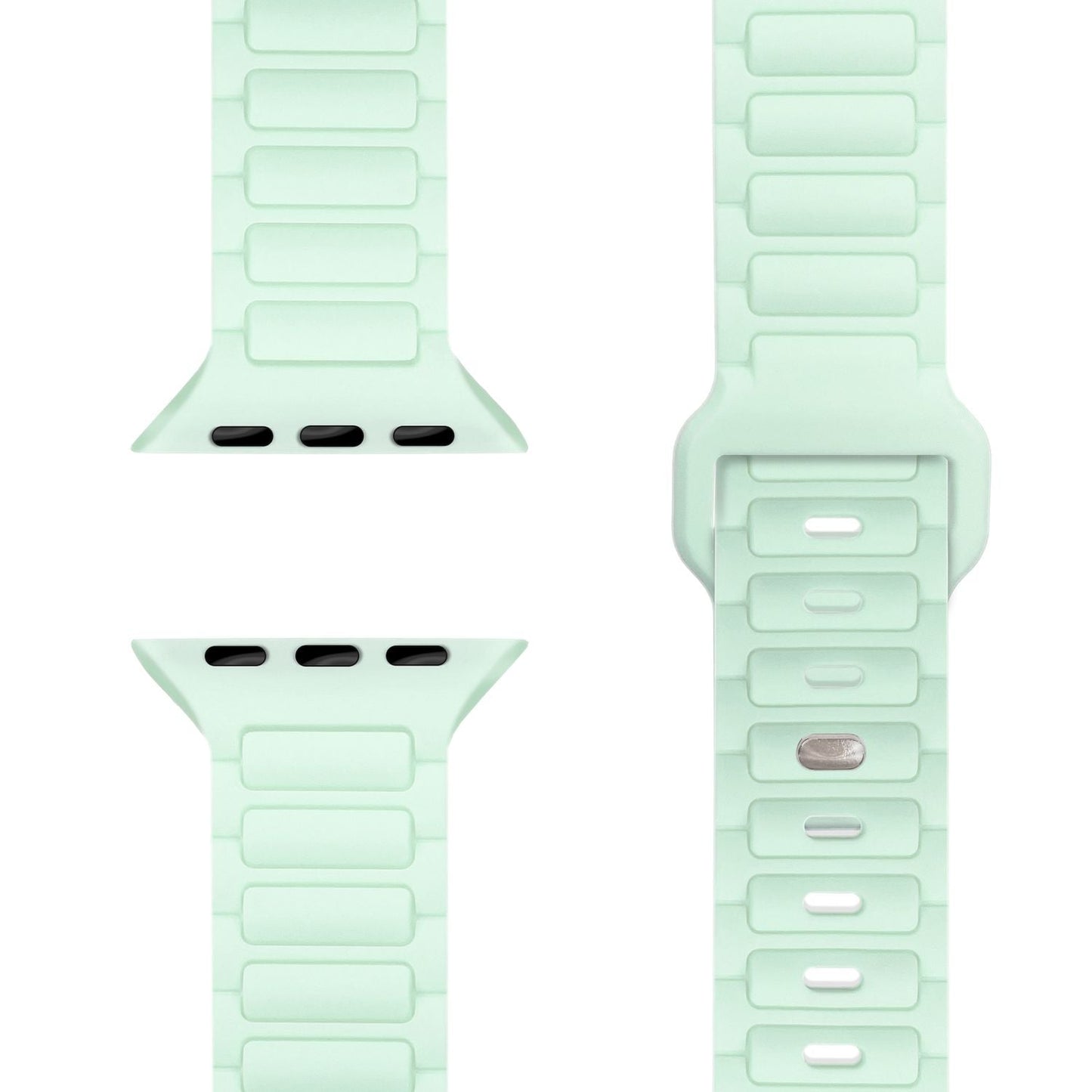 NALIA Pulse Silikon Armband kompatibel mit Apple Watch Armband iWatch Series SE/10/9/8/7/6/5/4/3/2/1, 38/40/41/42mm, 3D Textur Sportarmband mit Steck-Pin Verschluss