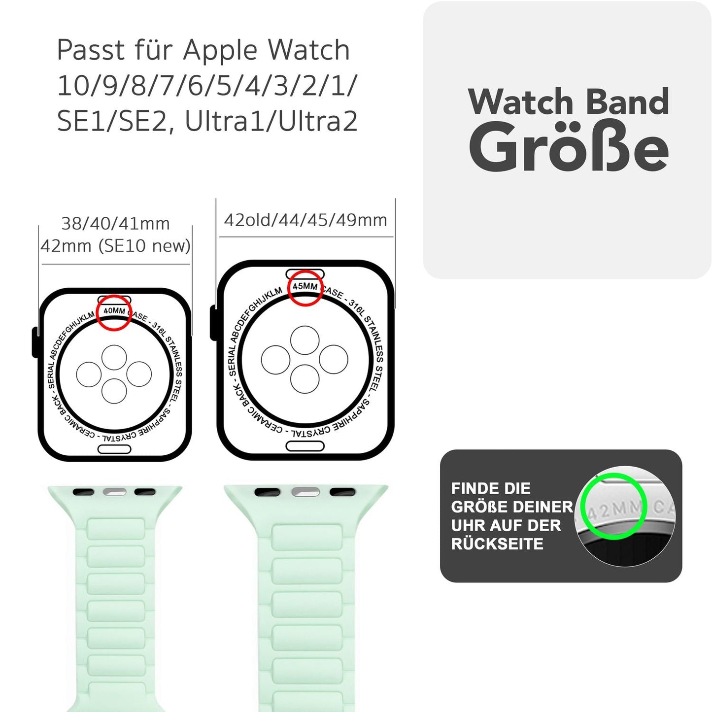 NALIA Pulse Silikon Armband kompatibel mit Apple Watch Armband iWatch Series SE/10/9/8/7/6/5/4/3/2/1, 38/40/41/42mm, 3D Textur Sportarmband mit Steck-Pin Verschluss