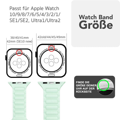 NALIA Pulse Silikon Armband kompatibel mit Apple Watch Armband iWatch Series SE/10/9/8/7/6/5/4/3/2/1, 38/40/41/42mm, 3D Textur Sportarmband mit Steck-Pin Verschluss