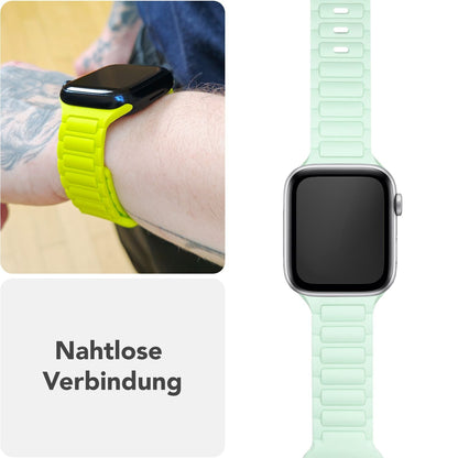 NALIA Pulse Silikon Armband kompatibel mit Apple Watch Armband iWatch Series SE/10/9/8/7/6/5/4/3/2/1, 38/40/41/42mm, 3D Textur Sportarmband mit Steck-Pin Verschluss