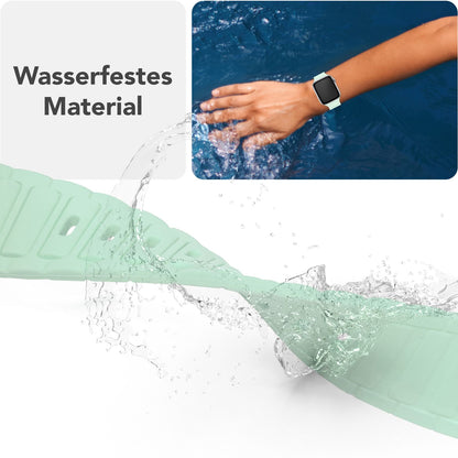 NALIA Pulse Silikon Armband kompatibel mit Apple Watch Armband iWatch Series SE/10/9/8/7/6/5/4/3/2/1, 38/40/41/42mm, 3D Textur Sportarmband mit Steck-Pin Verschluss
