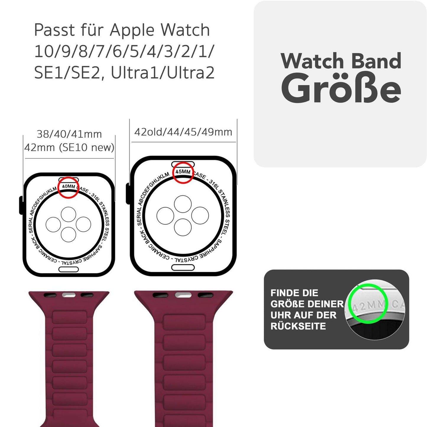 NALIA Pulse Silikon Armband kompatibel mit Apple Watch Armband iWatch Series SE/10/9/8/7/6/5/4/3/2/1, 38/40/41/42mm, 3D Textur Sportarmband mit Steck-Pin Verschluss