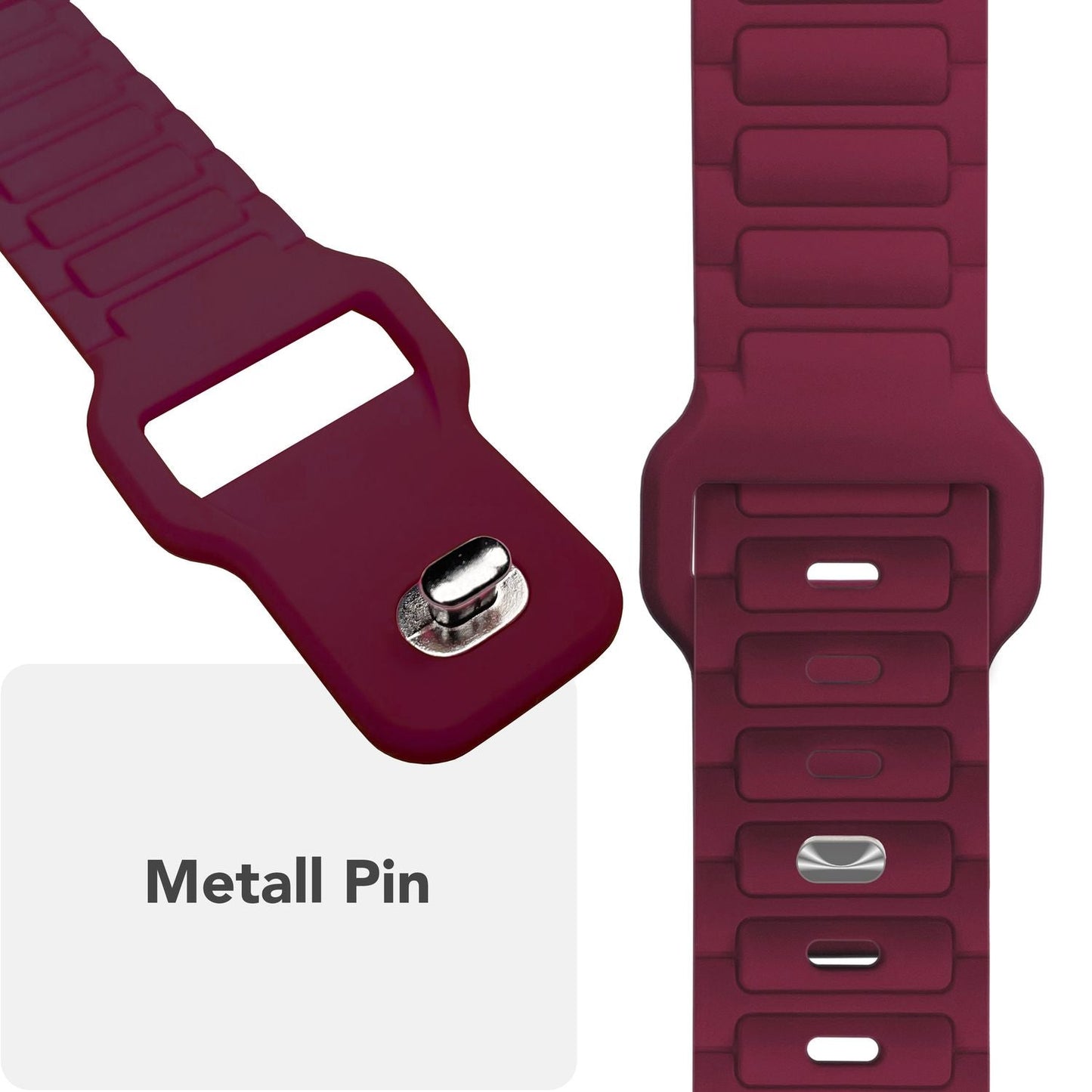 NALIA Pulse Silikon Armband kompatibel mit Apple Watch Armband iWatch Series SE/10/9/8/7/6/5/4/3/2/1, 38/40/41/42mm, 3D Textur Sportarmband mit Steck-Pin Verschluss