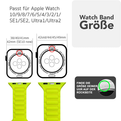 NALIA Pulse Silikon Armband kompatibel mit Apple Watch Armband iWatch Series SE/10/9/8/7/6/5/4/3/2/1, 38/40/41/42mm, 3D Textur Sportarmband mit Steck-Pin Verschluss