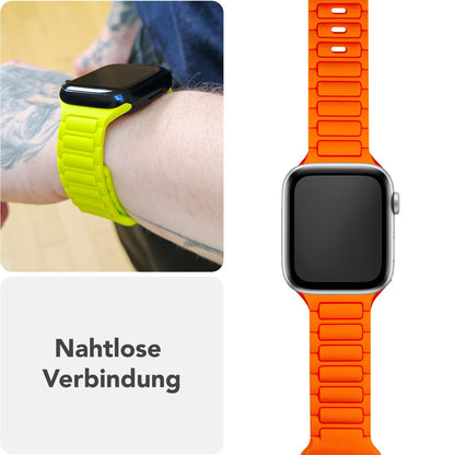NALIA Pulse Silikon Armband kompatibel mit Apple Watch Armband iWatch Series SE/10/9/8/7/6/5/4/3/2/1, 38/40/41/42mm, 3D Textur Sportarmband mit Steck-Pin Verschluss