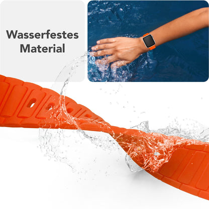 NALIA Pulse Silikon Armband kompatibel mit Apple Watch Armband iWatch Series SE/10/9/8/7/6/5/4/3/2/1, 38/40/41/42mm, 3D Textur Sportarmband mit Steck-Pin Verschluss