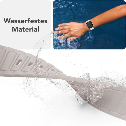 NALIA Pulse Silikon Armband kompatibel mit Apple Watch Armband iWatch Series SE/10/9/8/7/6/5/4/3/2/1, 38/40/41/42mm, 3D Textur Sportarmband mit Steck-Pin Verschluss