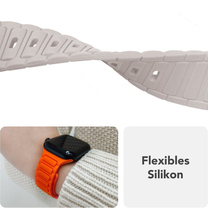 NALIA Pulse Silikon Armband kompatibel mit Apple Watch Armband iWatch Series SE/10/9/8/7/6/5/4/3/2/1, 38/40/41/42mm, 3D Textur Sportarmband mit Steck-Pin Verschluss