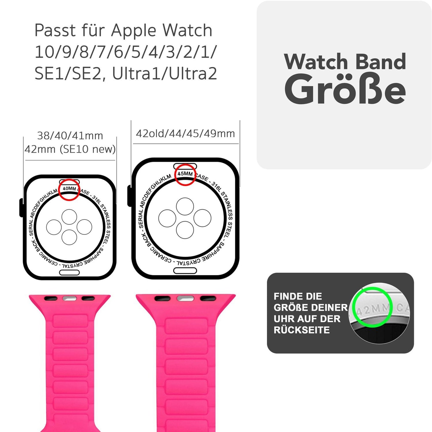 NALIA Pulse Silikon Armband kompatibel mit Apple Watch Armband iWatch Series SE/10/9/8/7/6/5/4/3/2/1, 38/40/41/42mm, 3D Textur Sportarmband mit Steck-Pin Verschluss